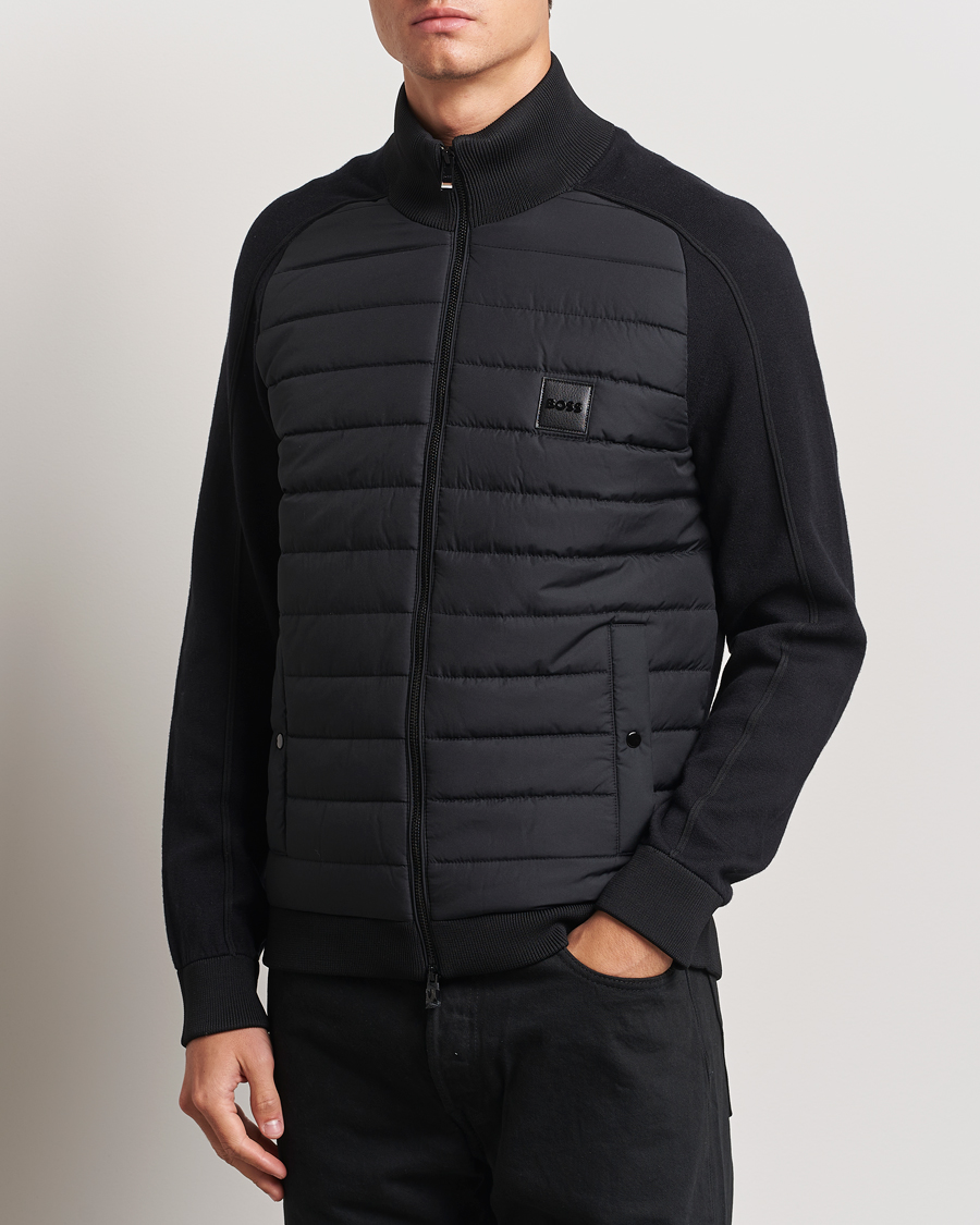 Homme |  | BOSS BLACK | Esfero Hybrid Full Zip Black