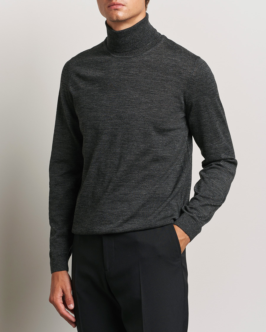 Homme | Pulls à col roulé | BOSS BLACK | Musso Merino Knitted Polo Black