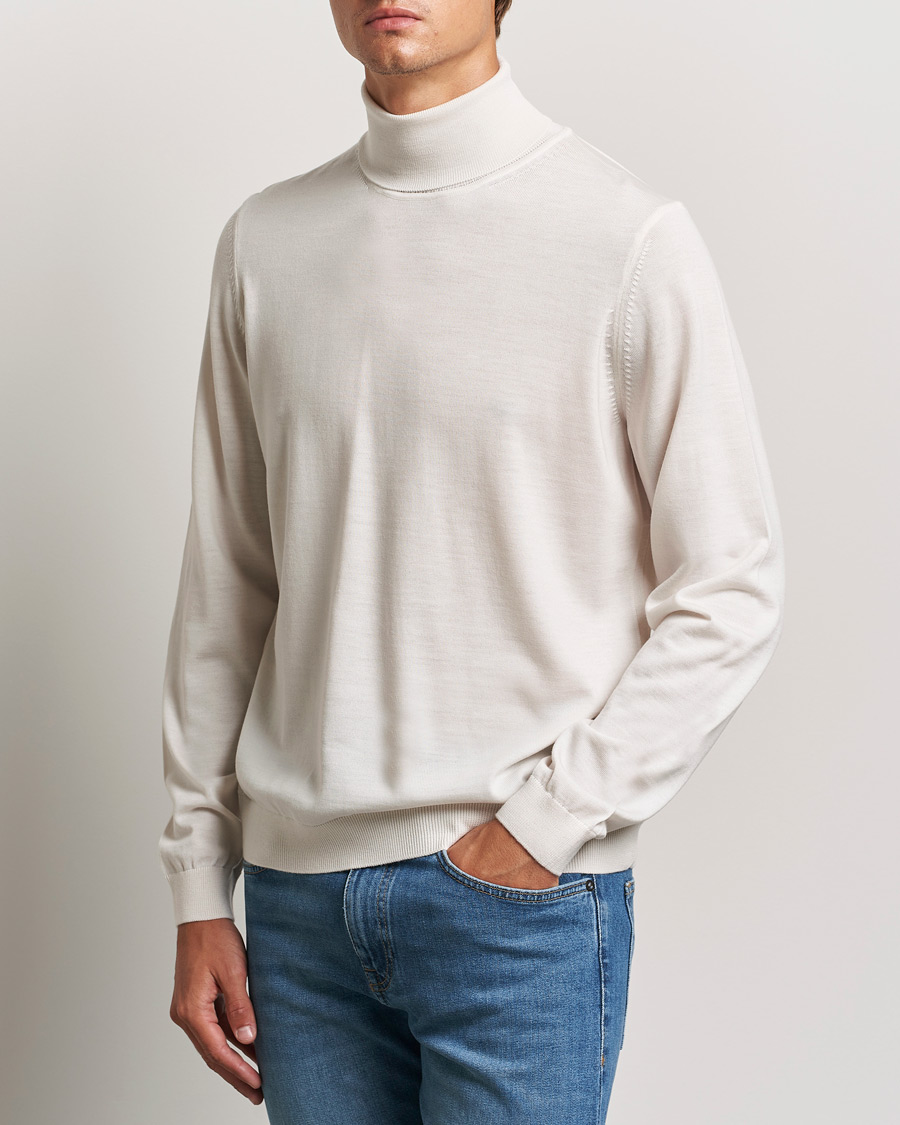 Homme |  | BOSS BLACK | Musso Merino Knitted Polo Open White