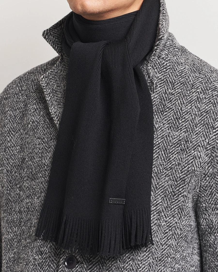 Homme |  | BOSS BLACK | Albas Wool Scarf Black