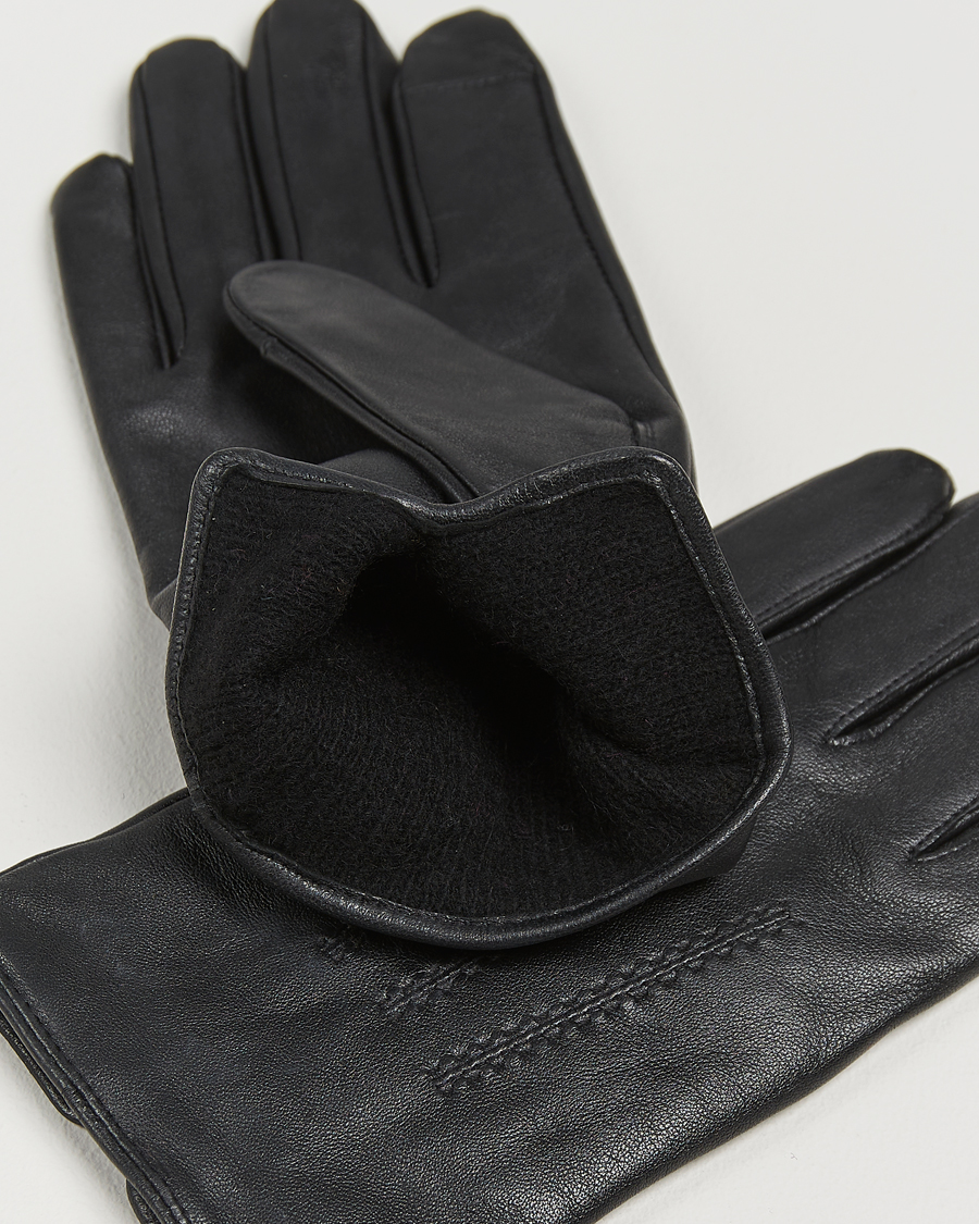 Homme |  | BOSS BLACK | Hainz Leather Gloves Black