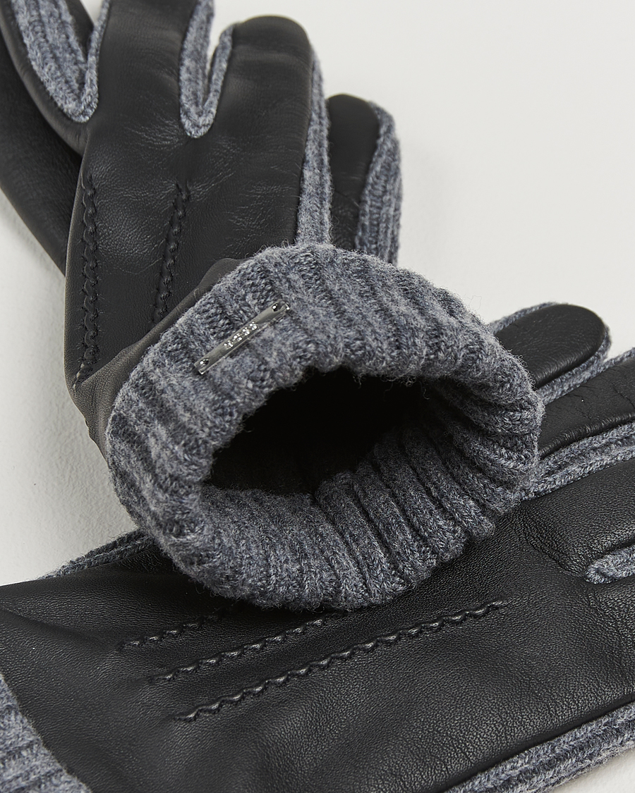 Homme |  | BOSS BLACK | Hyden Leather Gloves Black