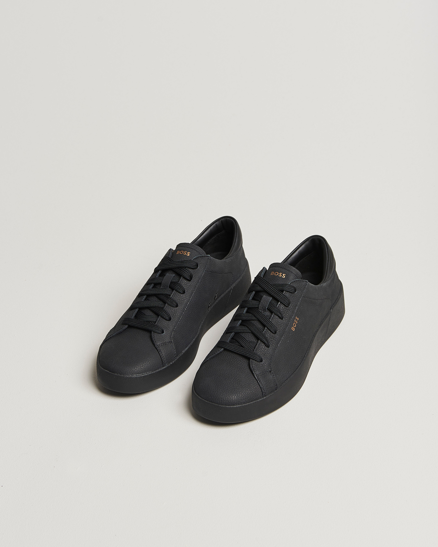 Homme |  | BOSS BLACK | Belwar Leather Sneaker Black