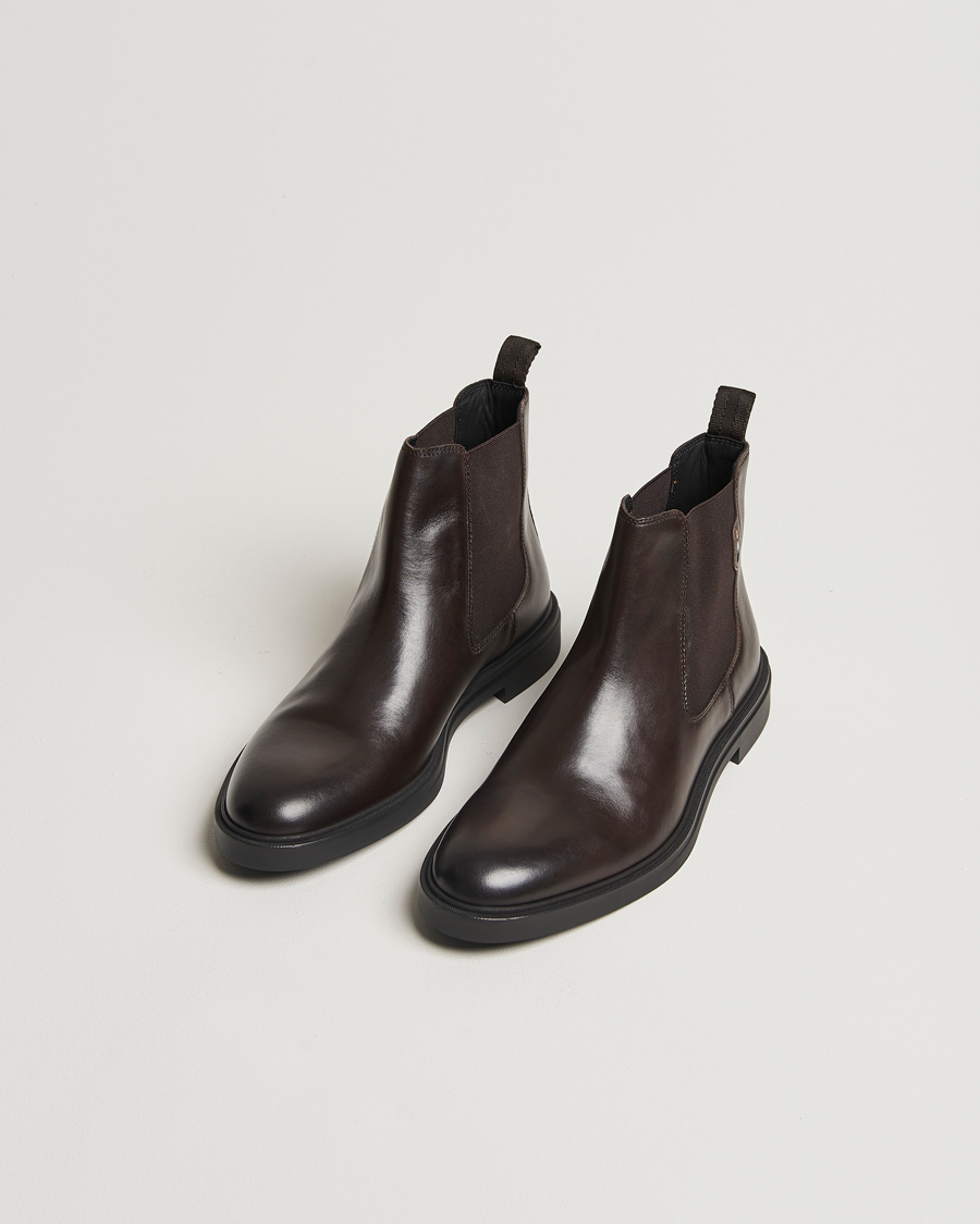 Homme | Chaussures d'hiver | BOSS BLACK | Calev Leather Chelsea Boot Dark Brown