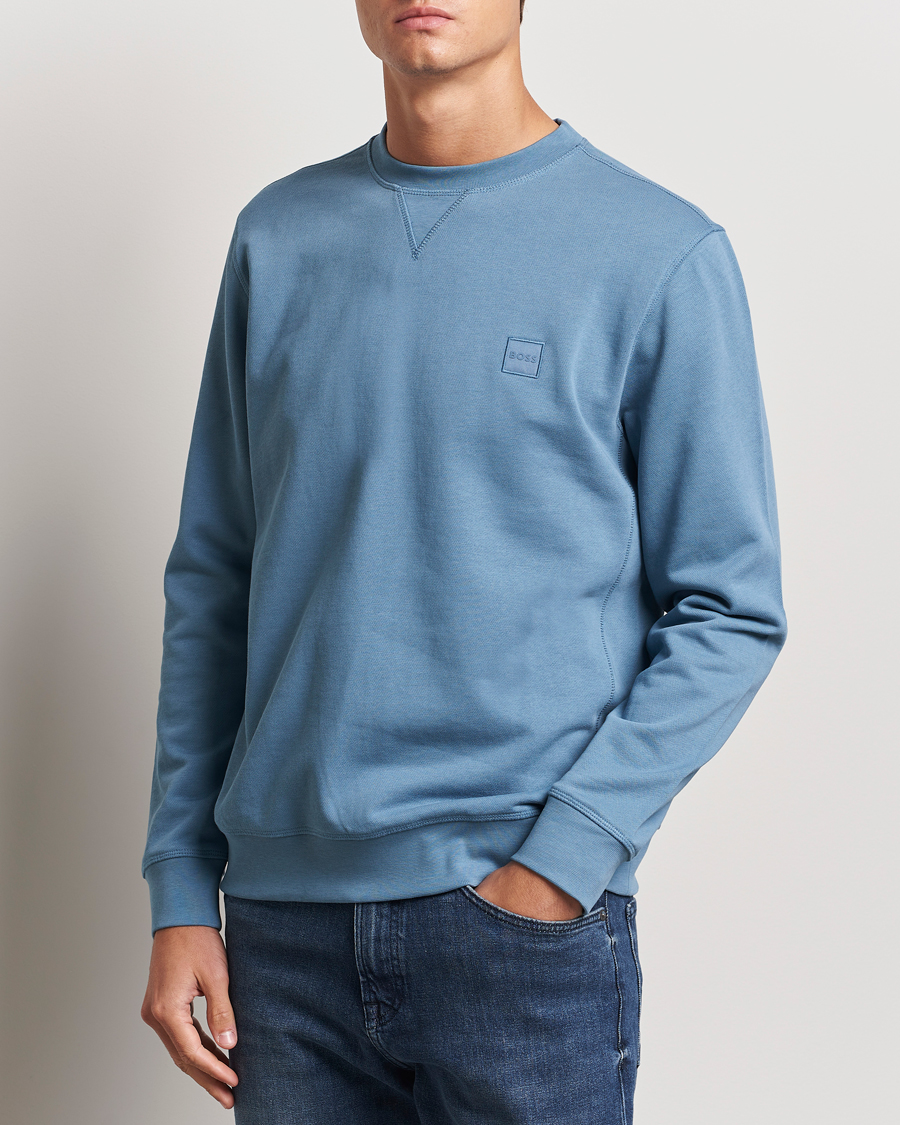 Homme |  | BOSS ORANGE | Westart Logo Sweatshirt Open Blue