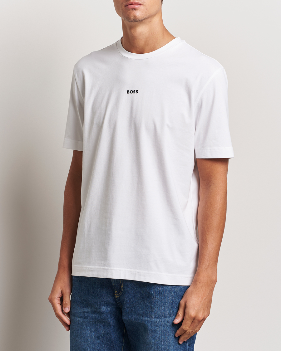 Homme |  | BOSS ORANGE | Tchup Logo Crew Neck T-Shirt White