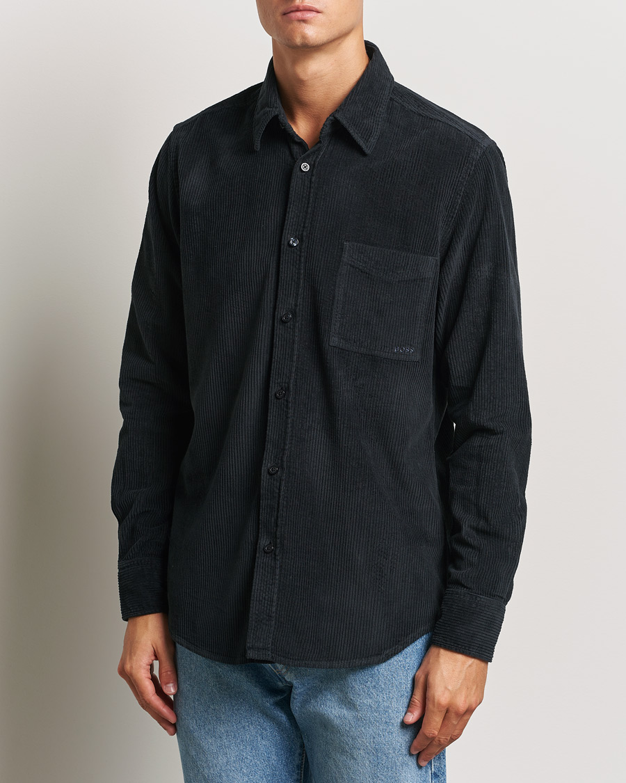 Homme |  | BOSS ORANGE | Relegant Corduroy Shirt Dark Blue