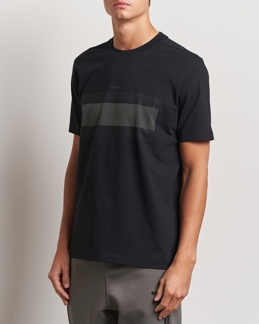 Homme |  | BOSS GREEN | Graphic Crew Neck T-Shirt Black