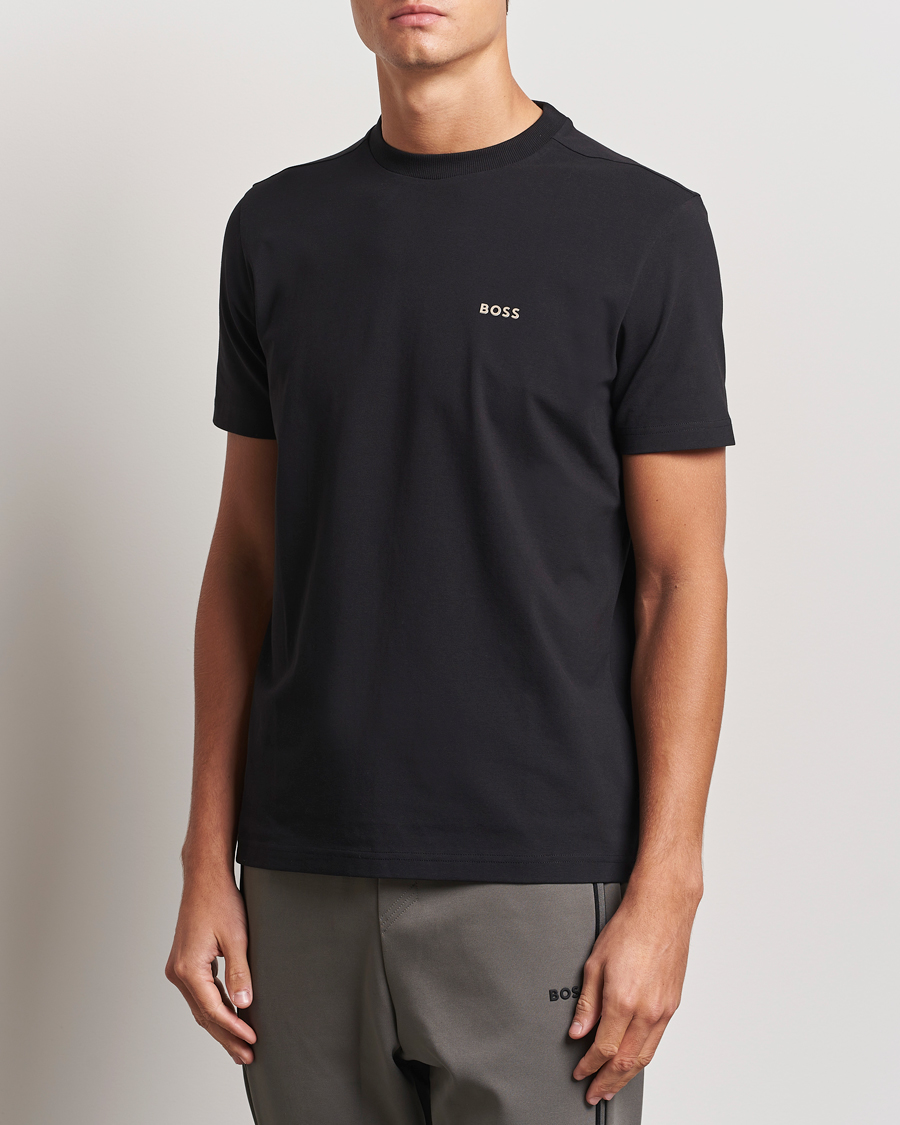 Homme |  | BOSS GREEN | Logo Crew Neck T-Shirt Black