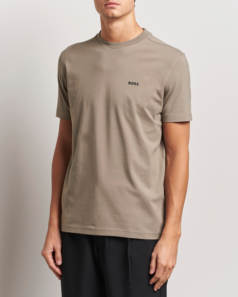 Homme |  | BOSS GREEN | Logo Crew Neck T-Shirt Light Green