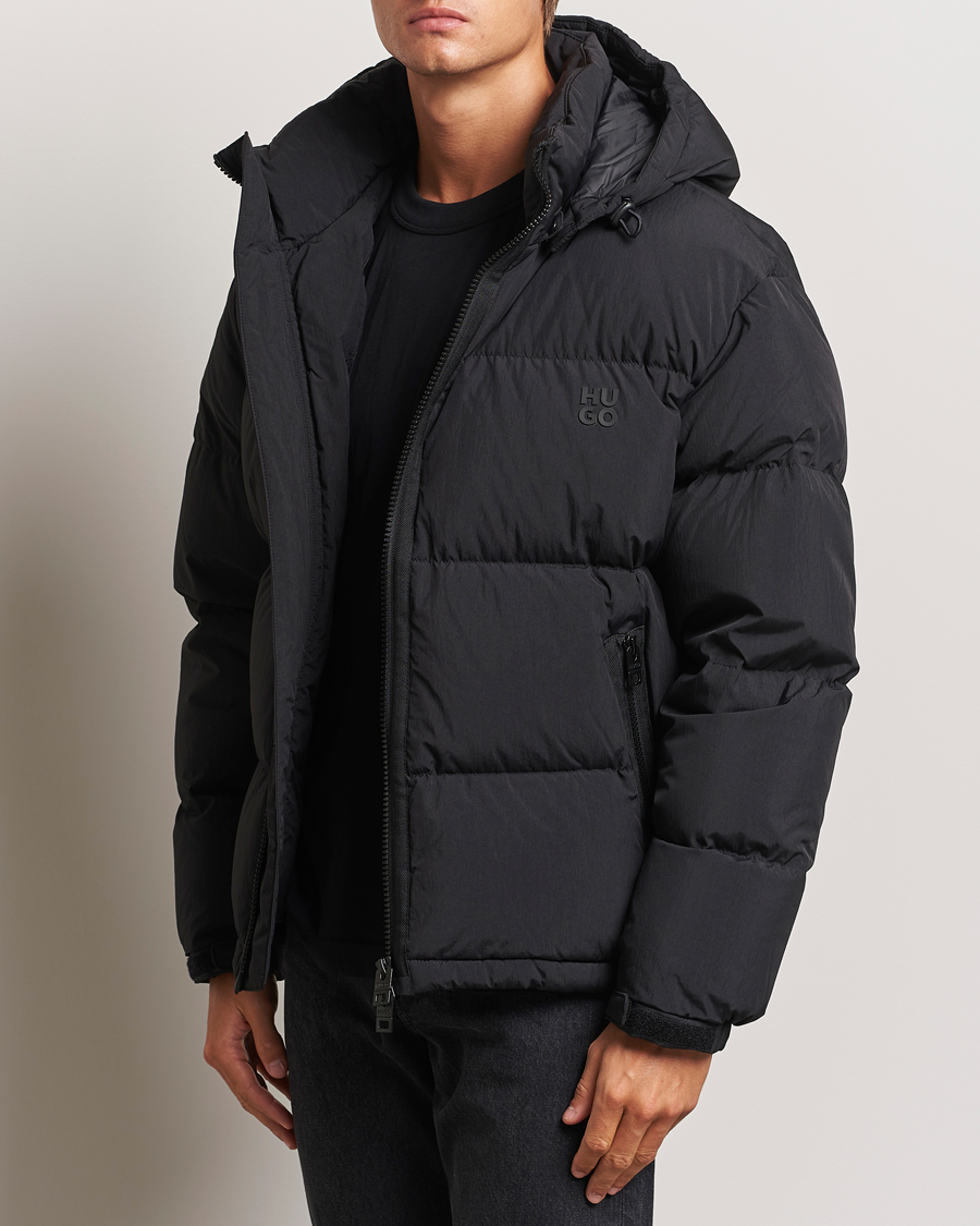 Homme |  | HUGO | Bironto Hooded Puffer Jacket Black