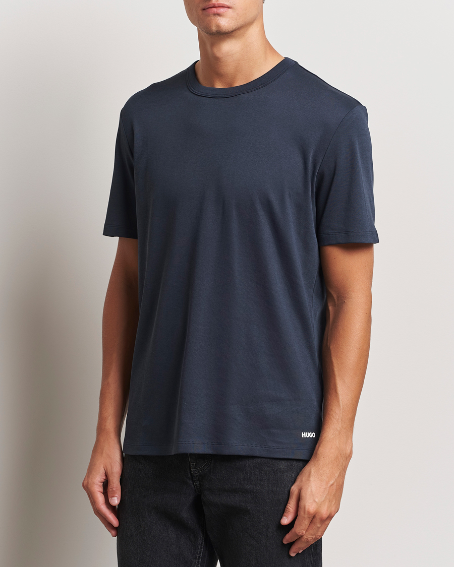 Homme |  | HUGO | Dozy Crew Neck T-Shirt Dark Blue