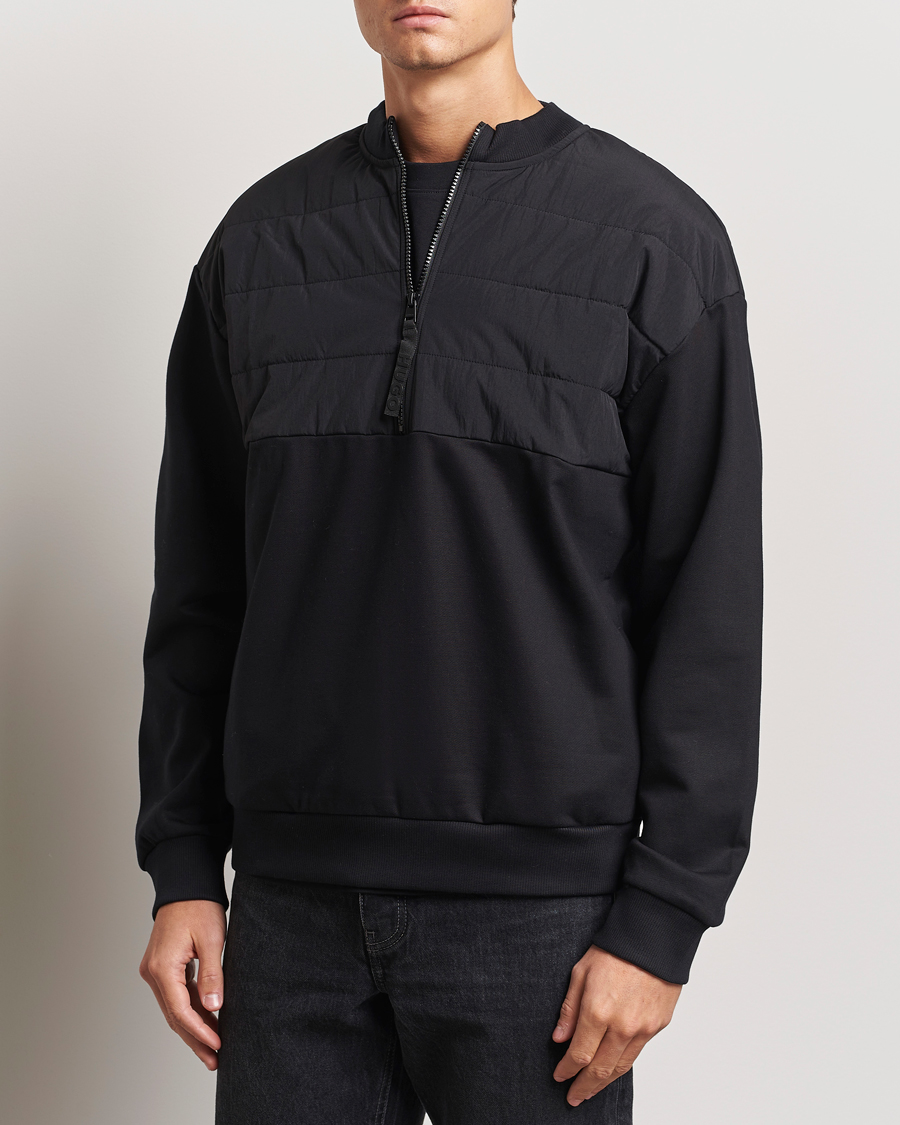 Homme |  | HUGO | Detechsom Hybrid Half Zip Black