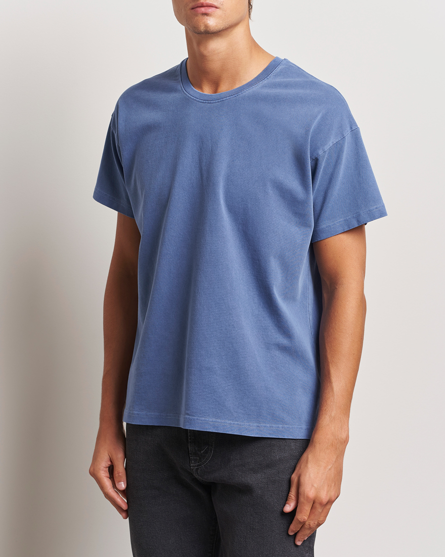 Homme |  | Jeanerica | Ruben Crew Neck T-Shirt Washed Adriatic Blue