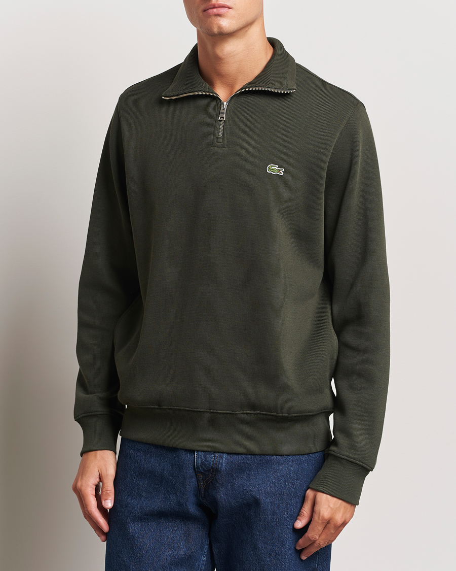 Homme |  | Lacoste | Rib Interlock Half Zip Sapwood