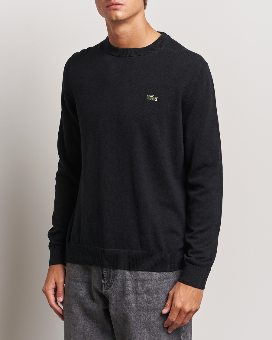 Homme |  | Lacoste | Cotton Knitted Sweater Black