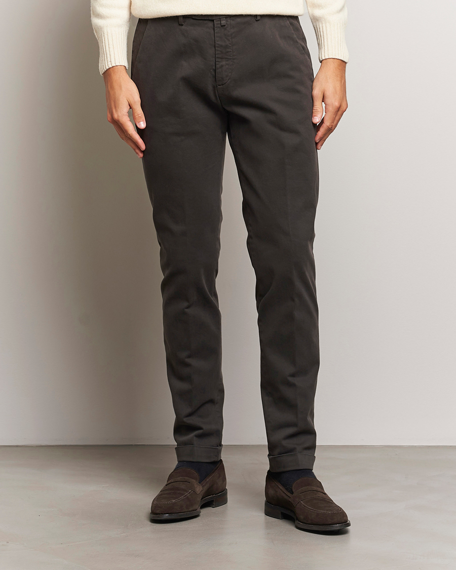 Homme |  | Briglia 1949 | Slim Fit Cotton Stretch Chino Dark Brown