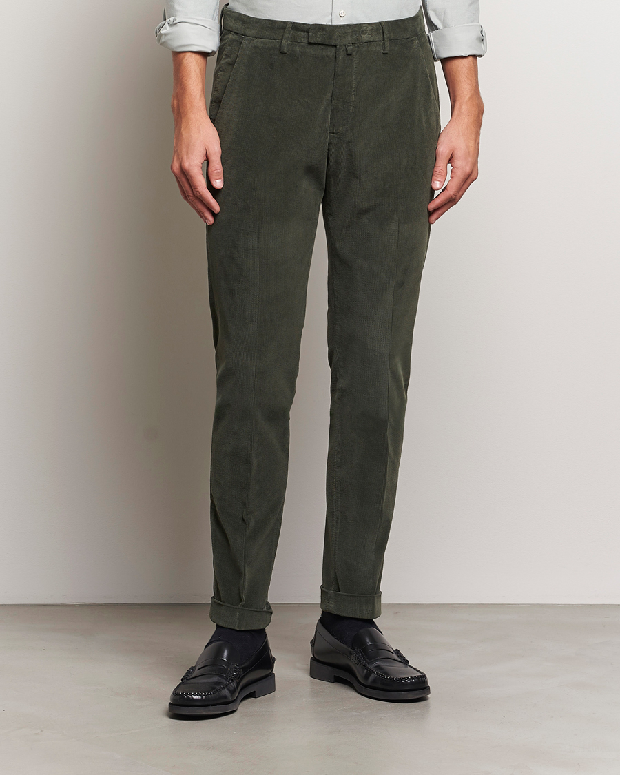 Homme |  | Briglia 1949 | Slim Fit Corduroy Trousers Dark Green