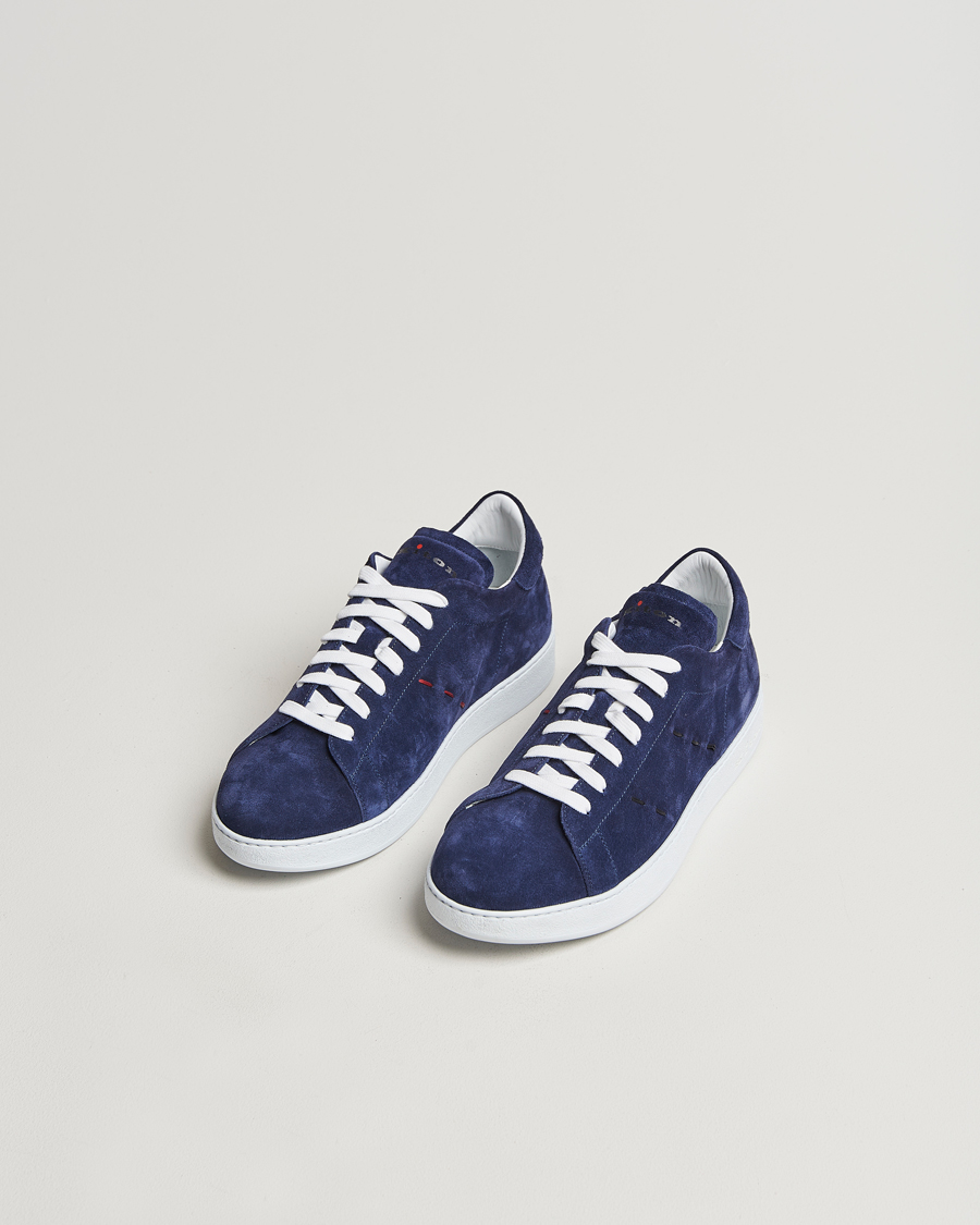 Homme |  | Kiton | Plain Sneakers Navy Suede