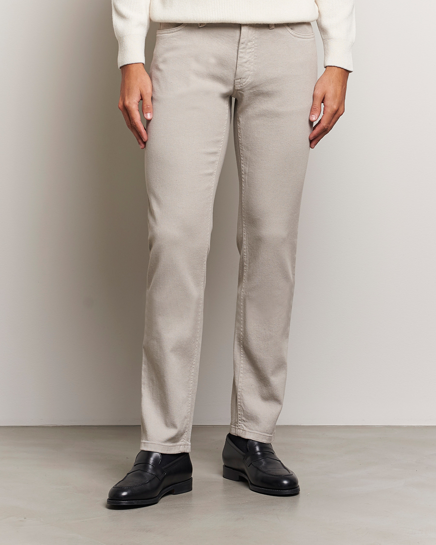 Homme | Luxury Classics | Brioni | Slim Fit 5-Pocket Cotton Pants Light Beige