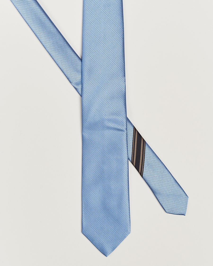 Homme |  | Brioni | Jacquard Silk Tie Light Blue