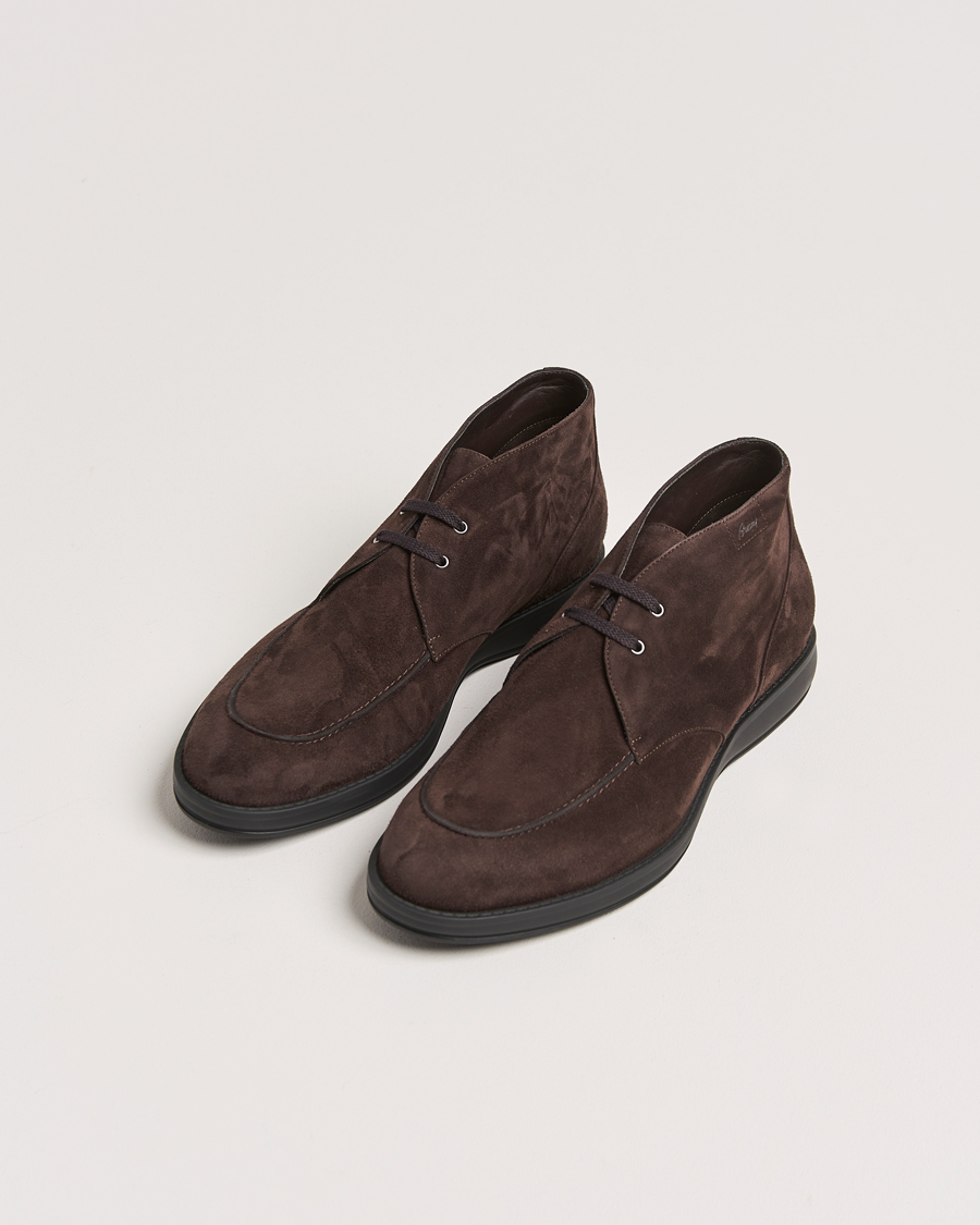 Homme |  | Brioni | Journey Desert Boots Dark Brown Suede