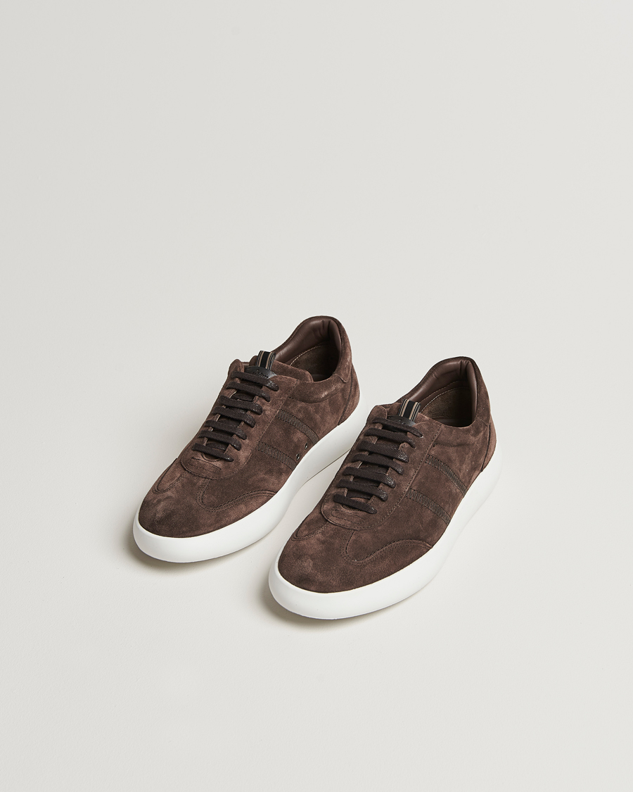 Homme | Chaussures | Brioni | Cassetta Sneakers Dark Brown Suede