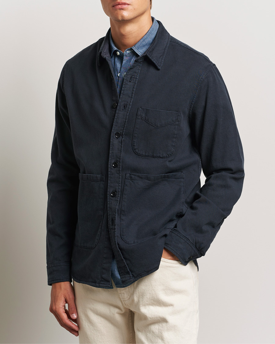 Homme |  | Aspesi | Cotton Utility Shirt Navy