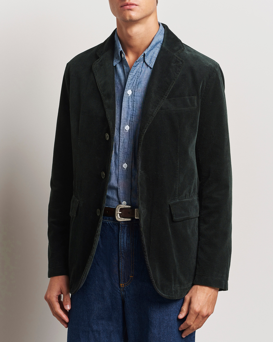 Homme |  | Aspesi | Corduroy Blazer Dark Green