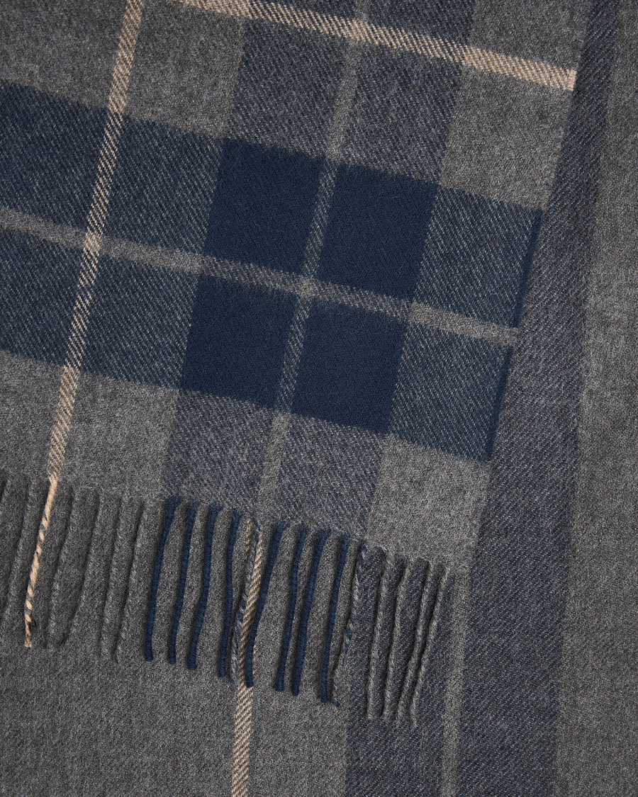 Homme |  | Gloverall | Lambswool Scarf Grey Check