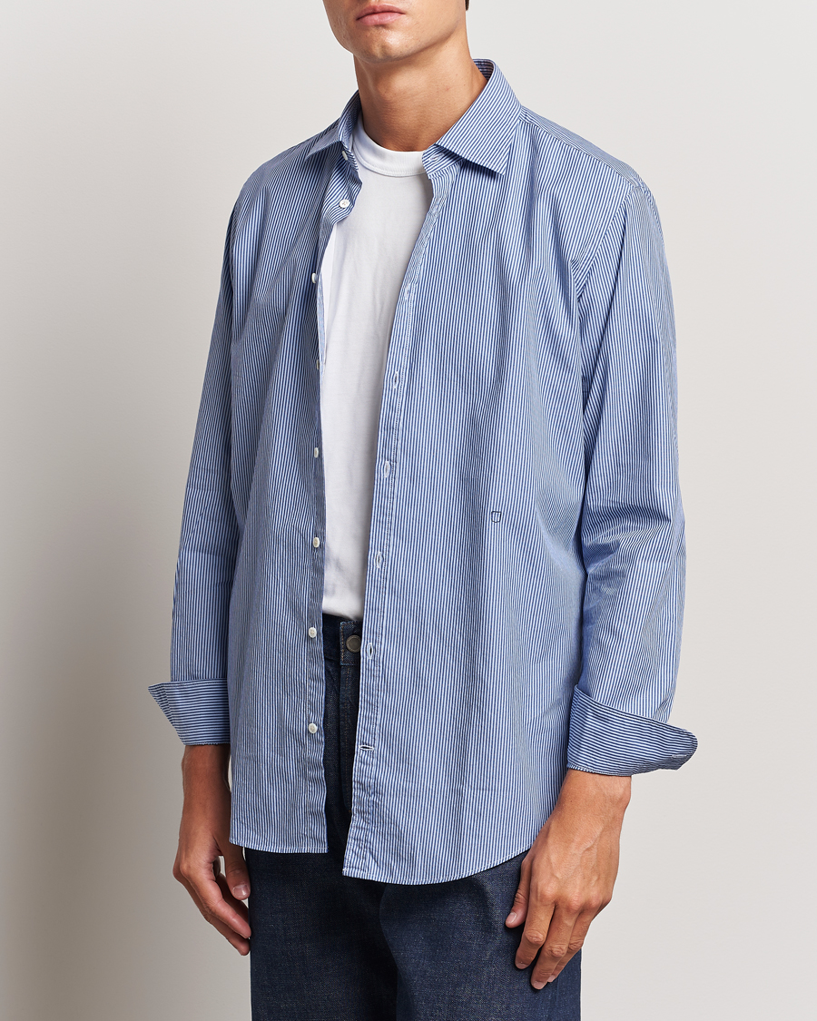 Homme | Chemises | Massimo Alba | Genova Casual Shirt Blue Stripe