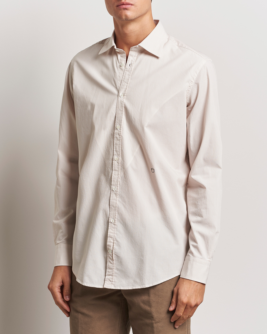 Homme |  | Massimo Alba | Genova Casual Shirt Beige Stripe