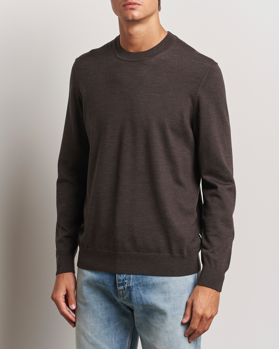 Homme |  | NN07 | Ted Merino Crew Neck Pullover Demitase Brown