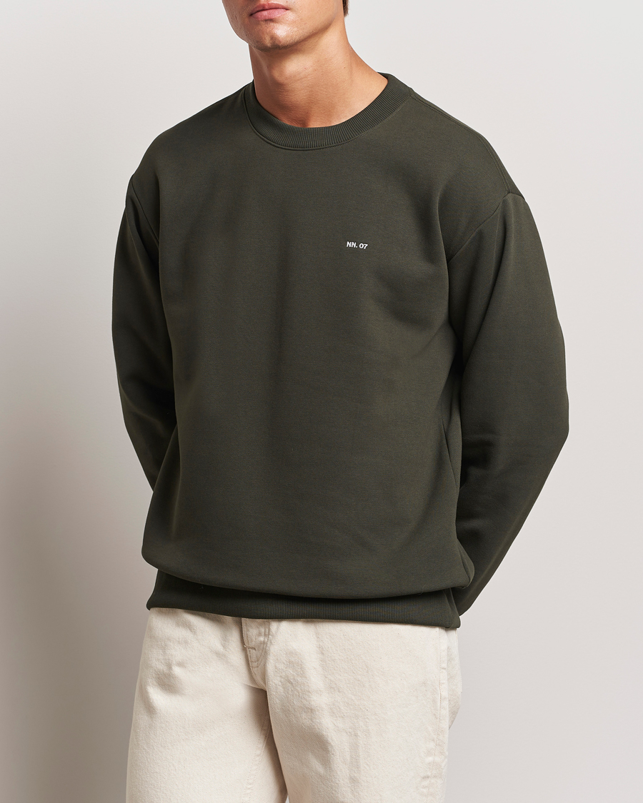 Homme |  | NN07 | Briggs Crew Neck Sweatshirt Dark Army