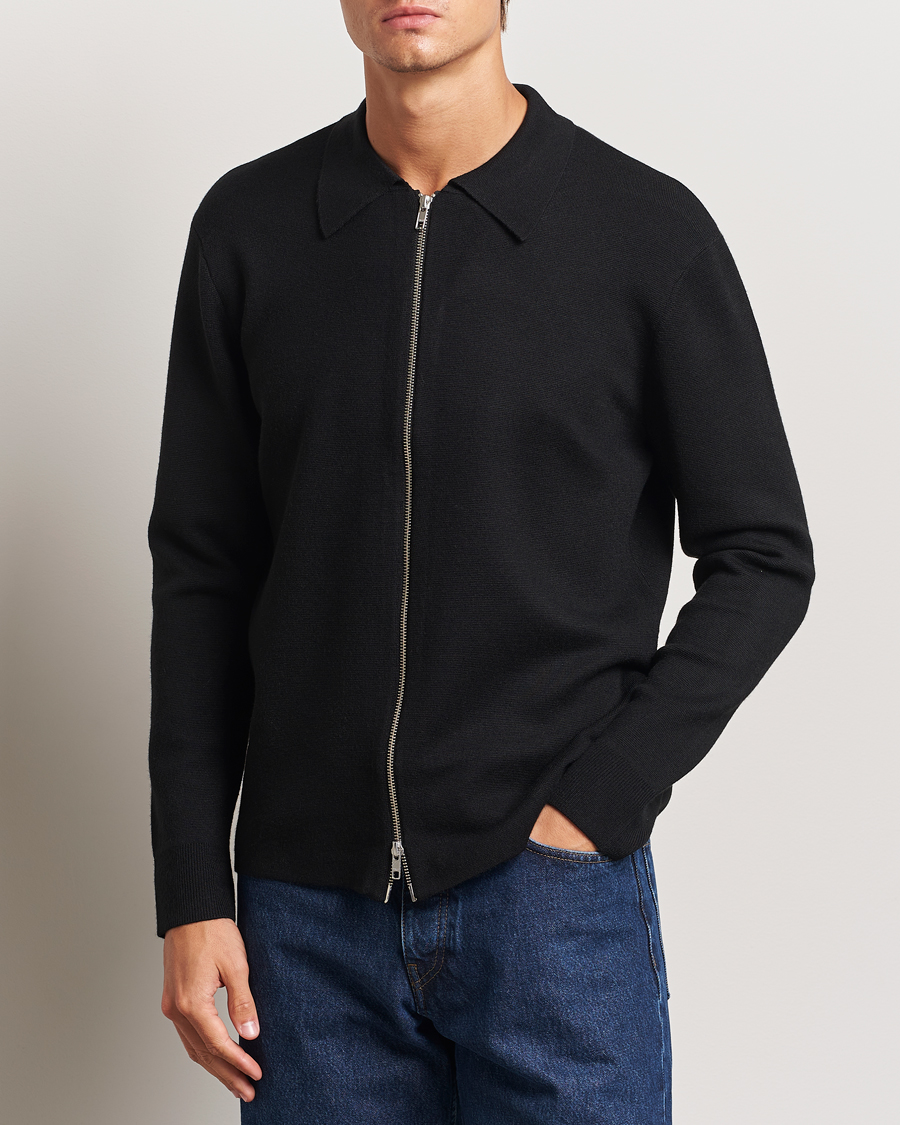 Homme |  | NN07 | Harald Cotton/Modal Full Zip Black