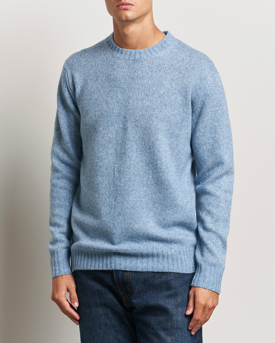 Homme |  | NN07 | Lee Brushed Wool Crew Neck Tink Blue