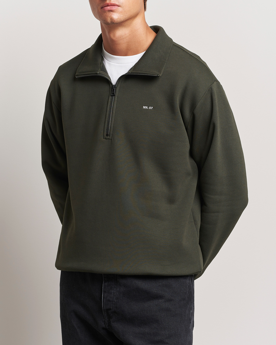 Homme |  | NN07 | Briggs Half Zip Sweatshirt Dark Army