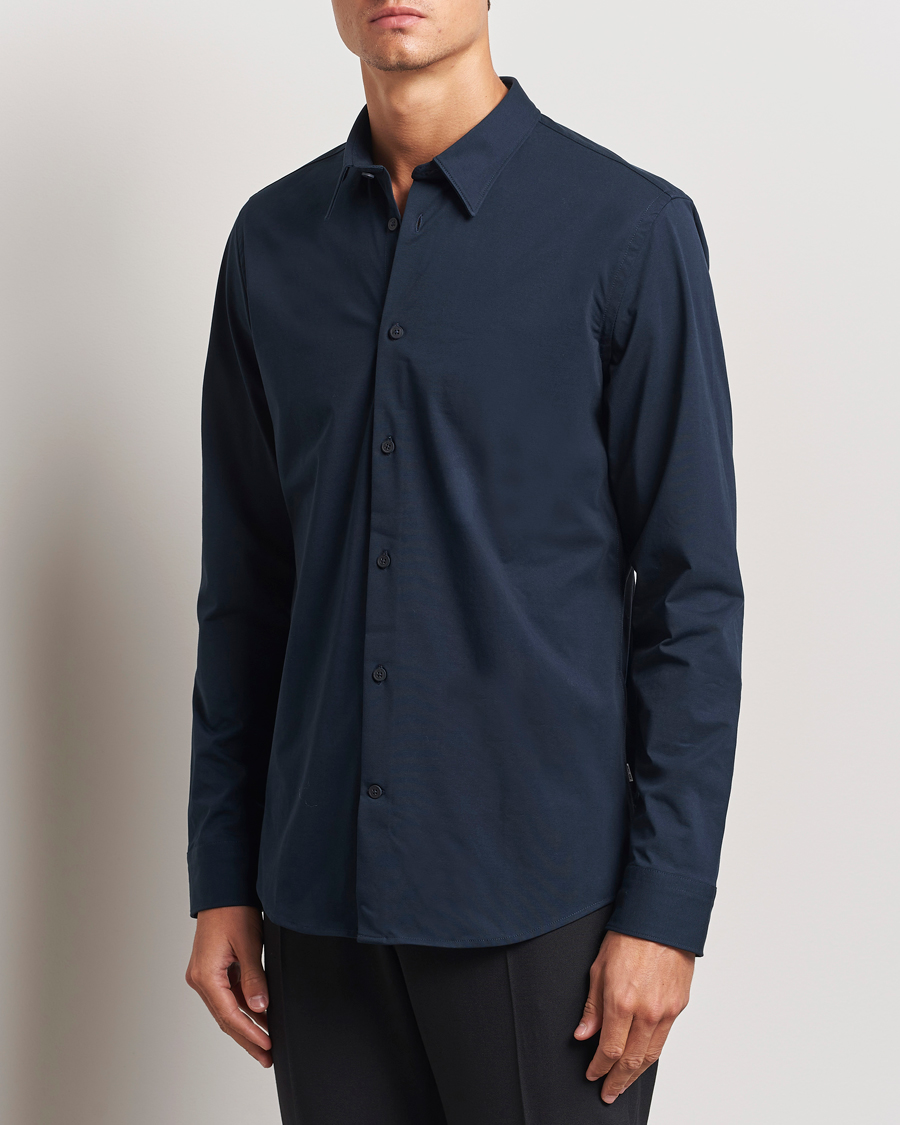 Homme |  | NN07 | Elian Mercerized Cotton Shirt Navy Blue