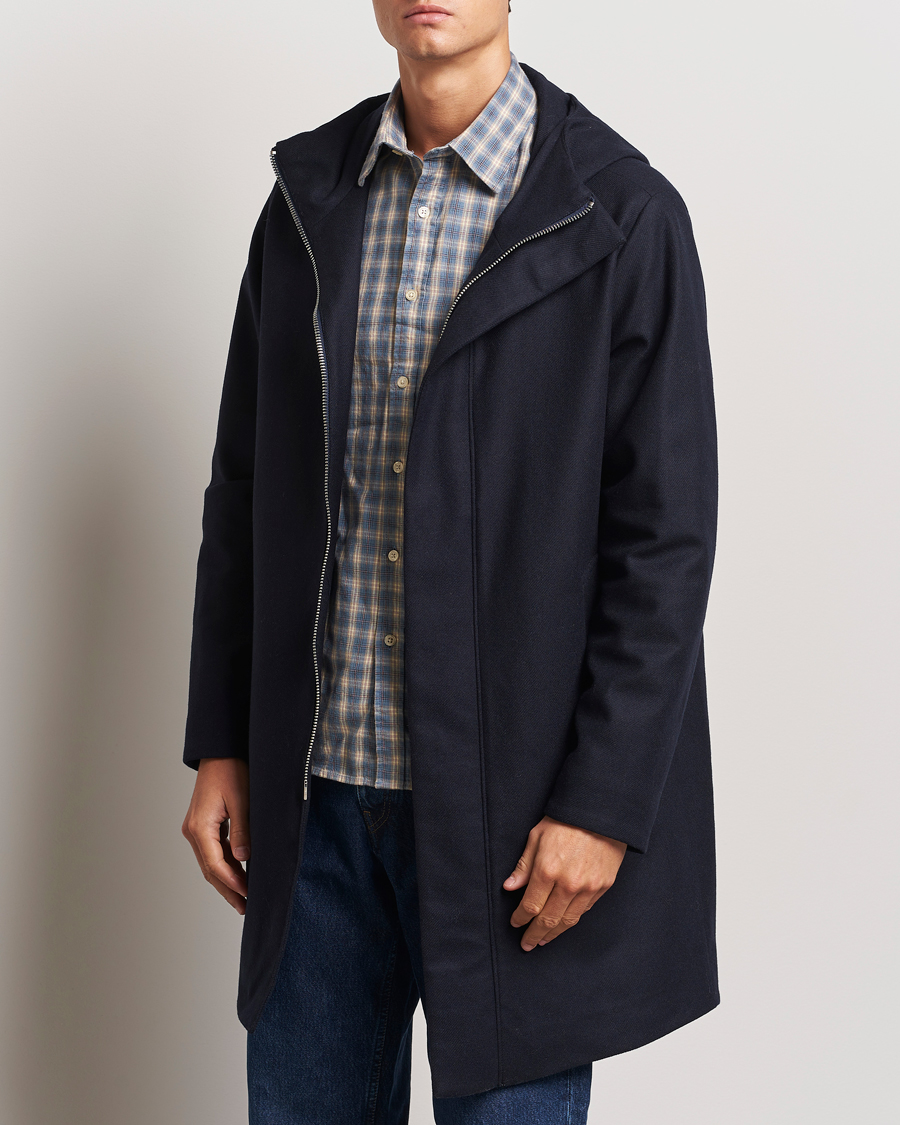 Homme |  | NN07 | Knox Hooded Coat Navy Blue