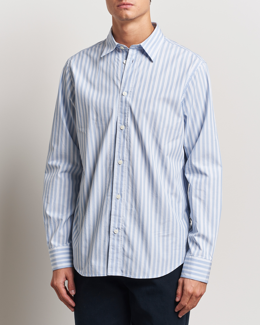 Homme |  | NN07 | Colby Poplin Striped Shirt Blue/White