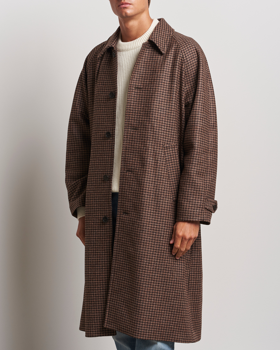 Homme |  | Nudie Jeans | Will Dogtooth Check Coat Brown