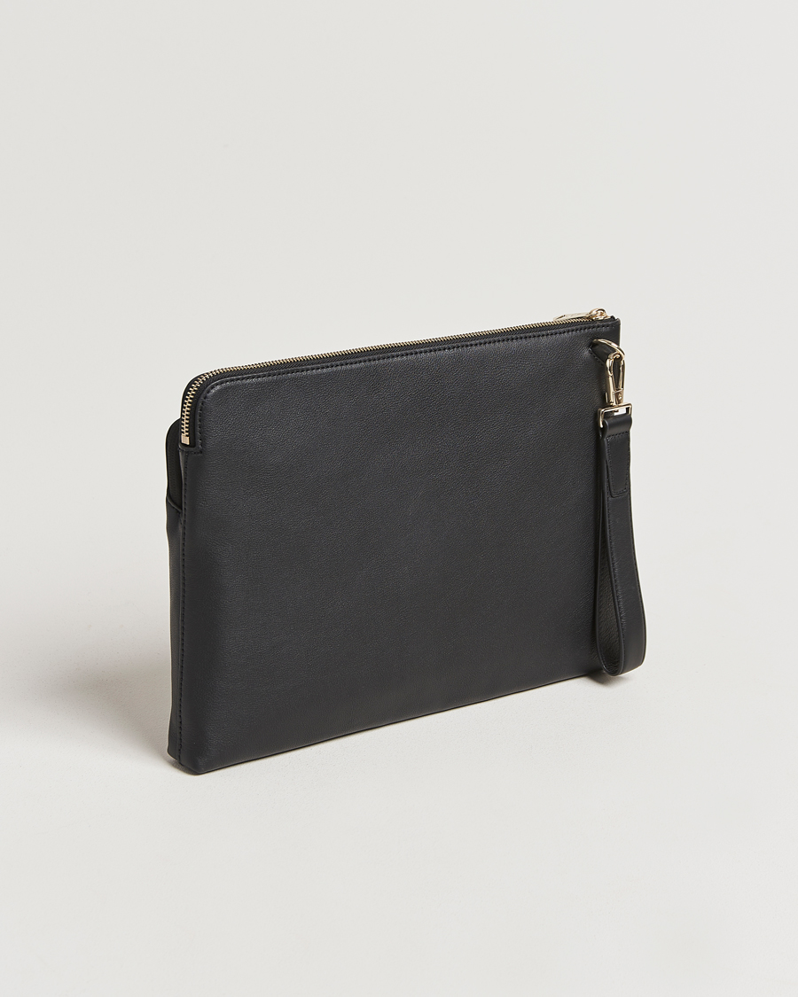 Homme |  | Paul Smith | Leather Stripe Document Case Black