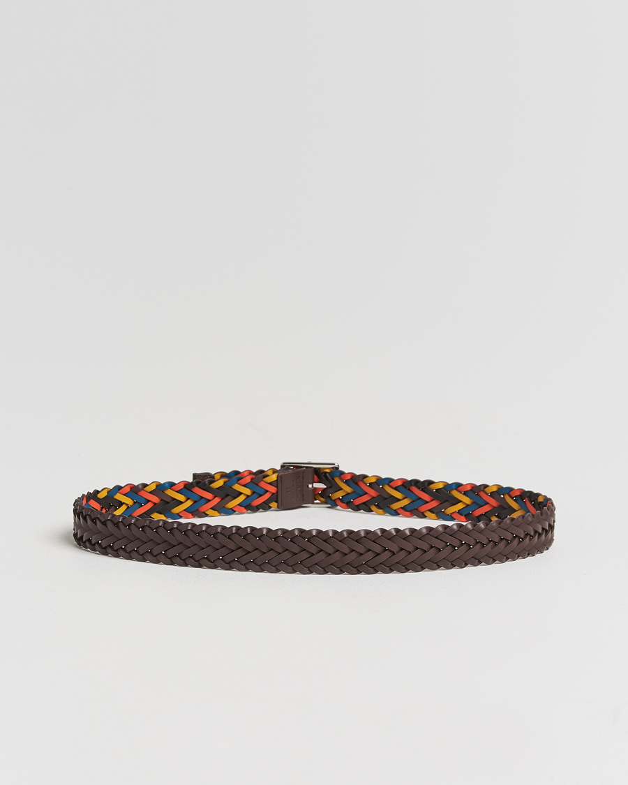 Homme |  | Paul Smith | Reversible Leather Braided Belt Brown/Multi