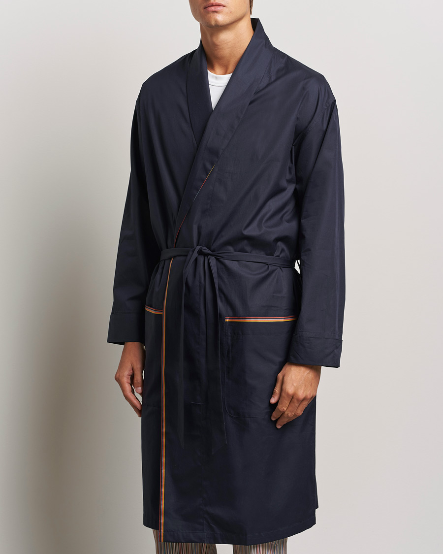 Homme |  | Paul Smith | Stripe Cotton Gown Navy