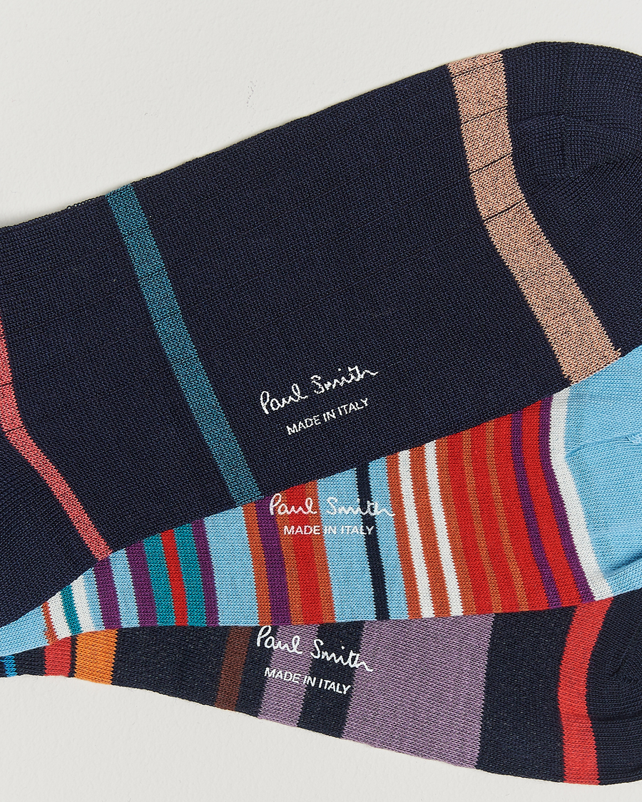 Homme |  | Paul Smith | 3-Pack Striped Socks Multi