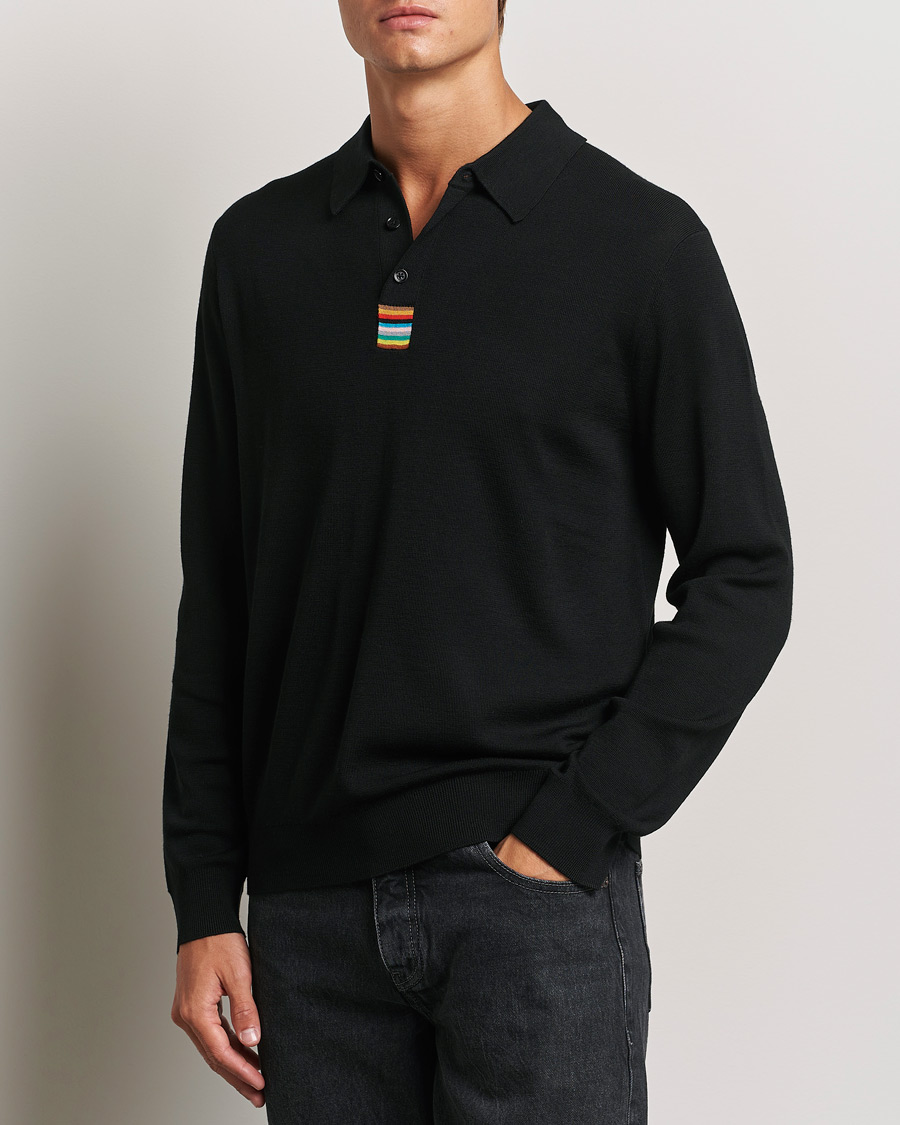 Homme |  | Paul Smith | Merino Knitted Polo Black