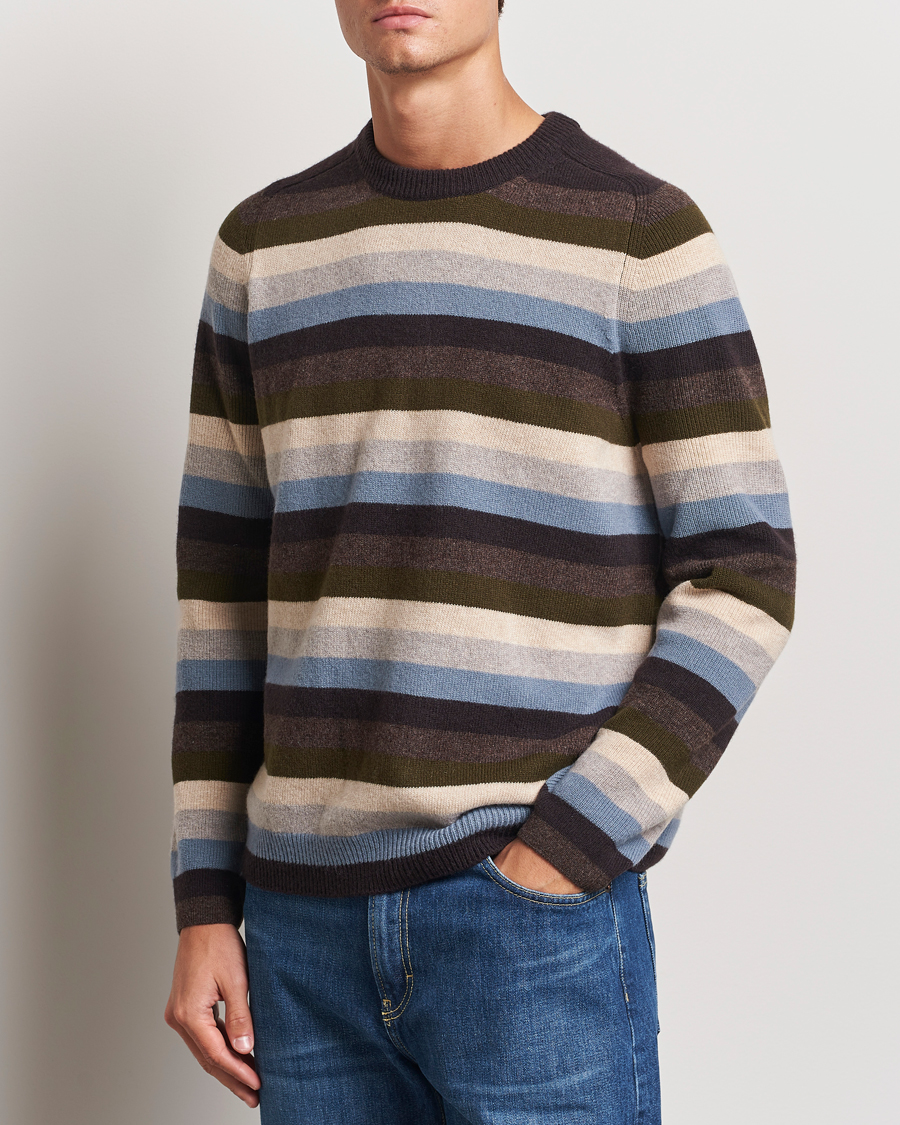 Homme |  | Paul Smith | Striped Lambswool Knitted Sweater Multi