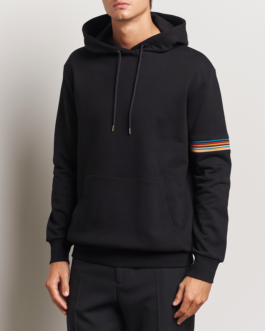 Homme |  | Paul Smith | Striped Arm Hoodie Black