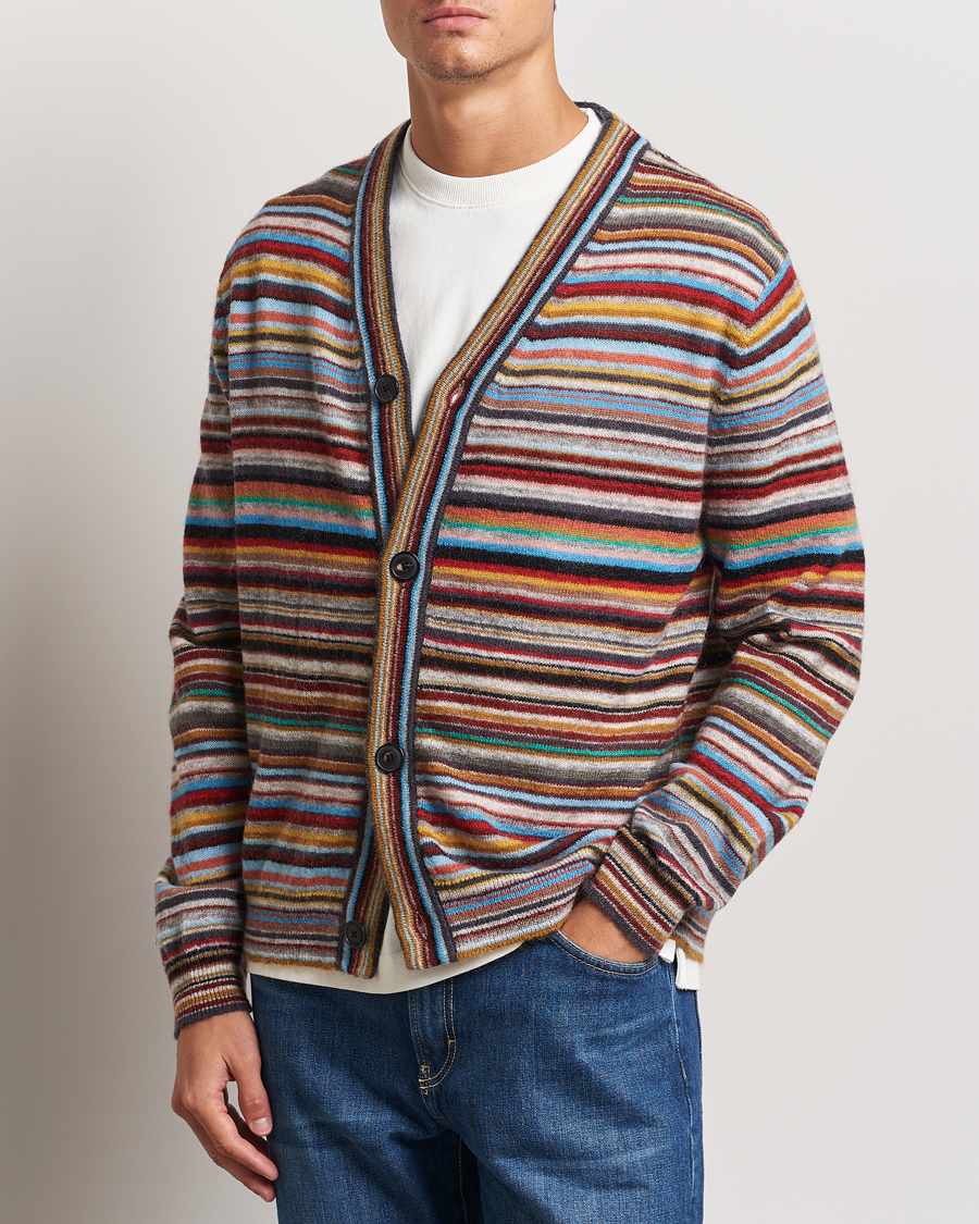 Homme |  | Paul Smith | Striped Wool Cardigan Multi