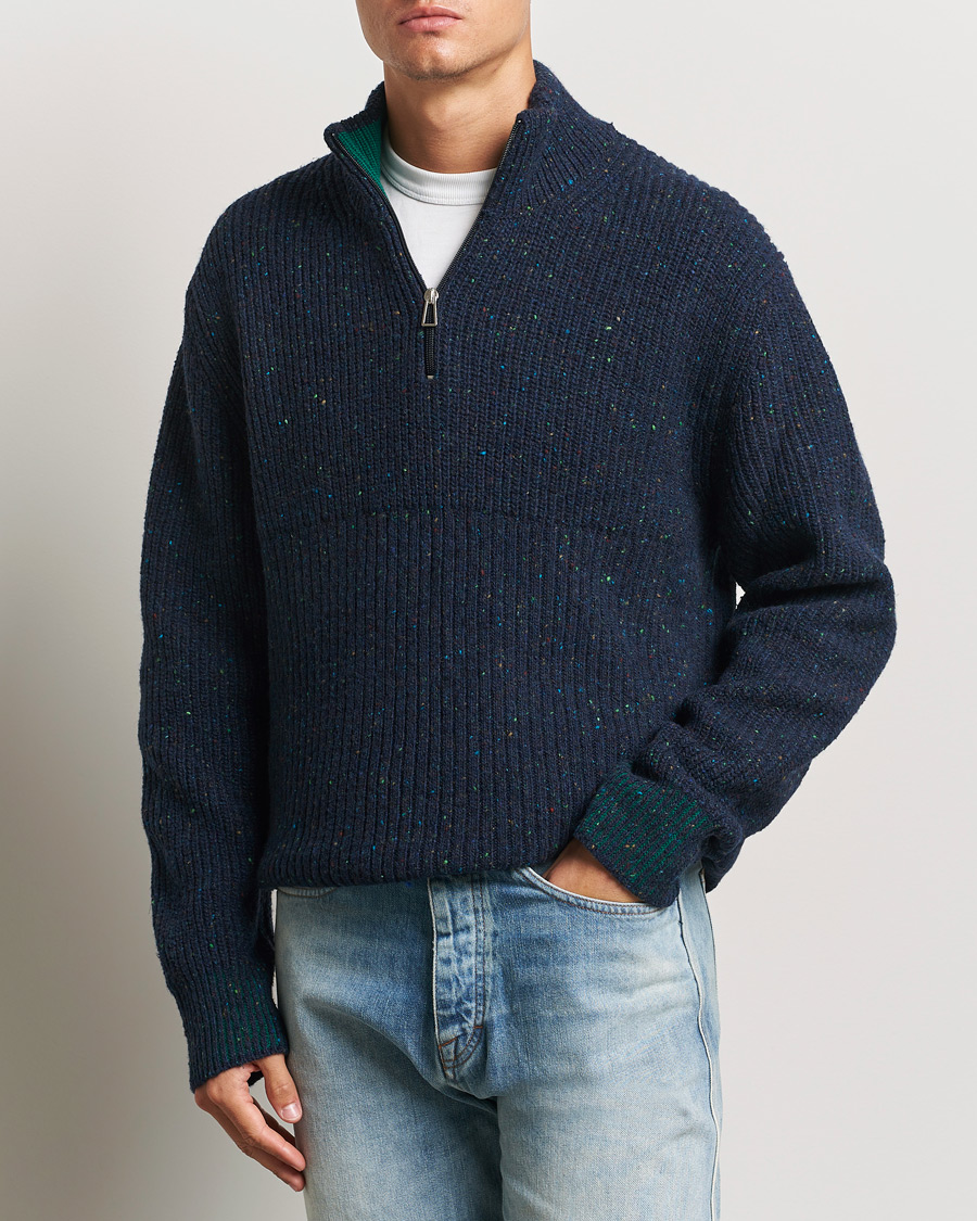 Homme |  | PS Paul Smith | Wool Half Zip Navy